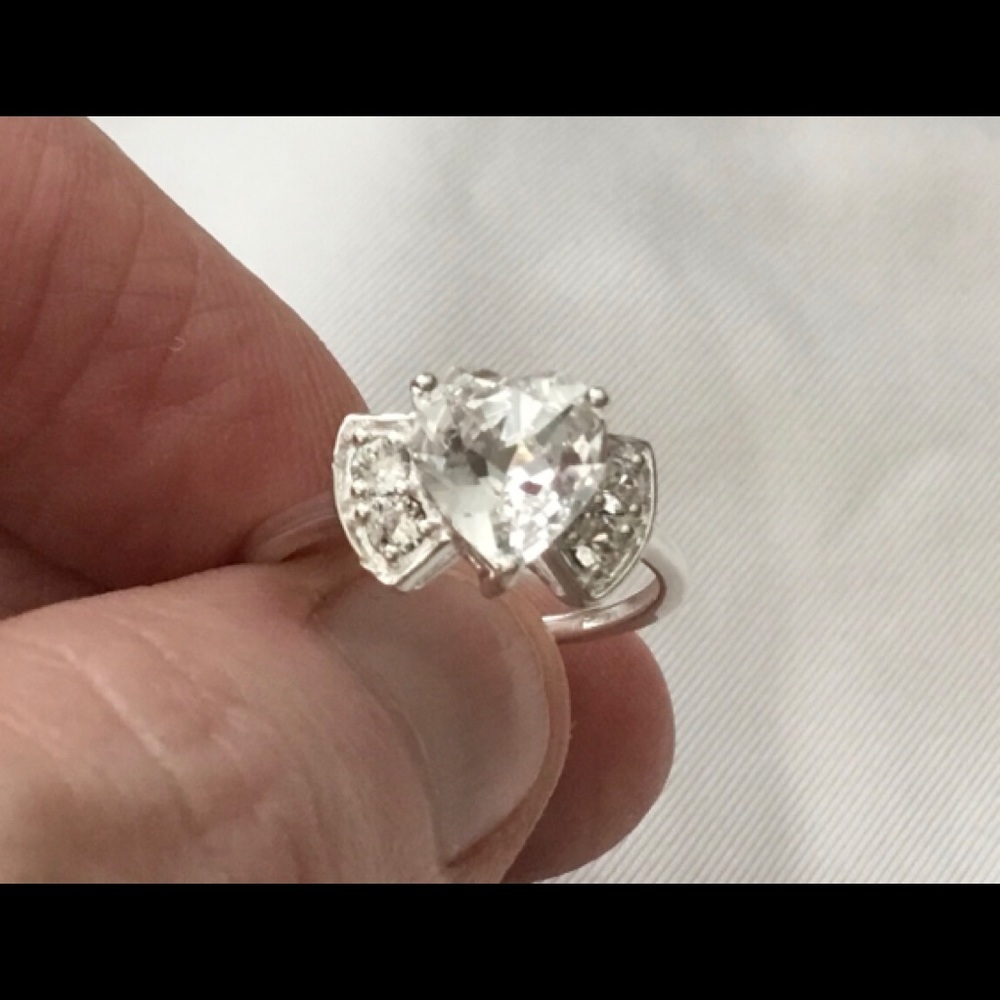 CLOSEOUT Ring with Swarovski White Crystals.  NWT
